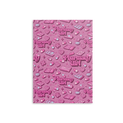 Pharmacy Girl "Pink Script" Hardcover Notebook