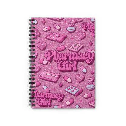 Pharmacy Girl "Pink Script" Spiral Notebook