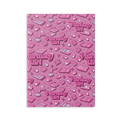 Pharmacy Girl "Pink Script" Hardcover Notebook