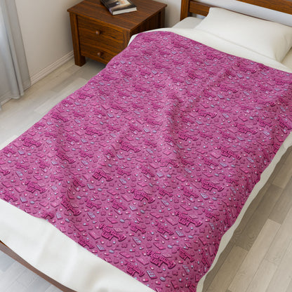Pharmacy Girl "Pink Script" Blanket