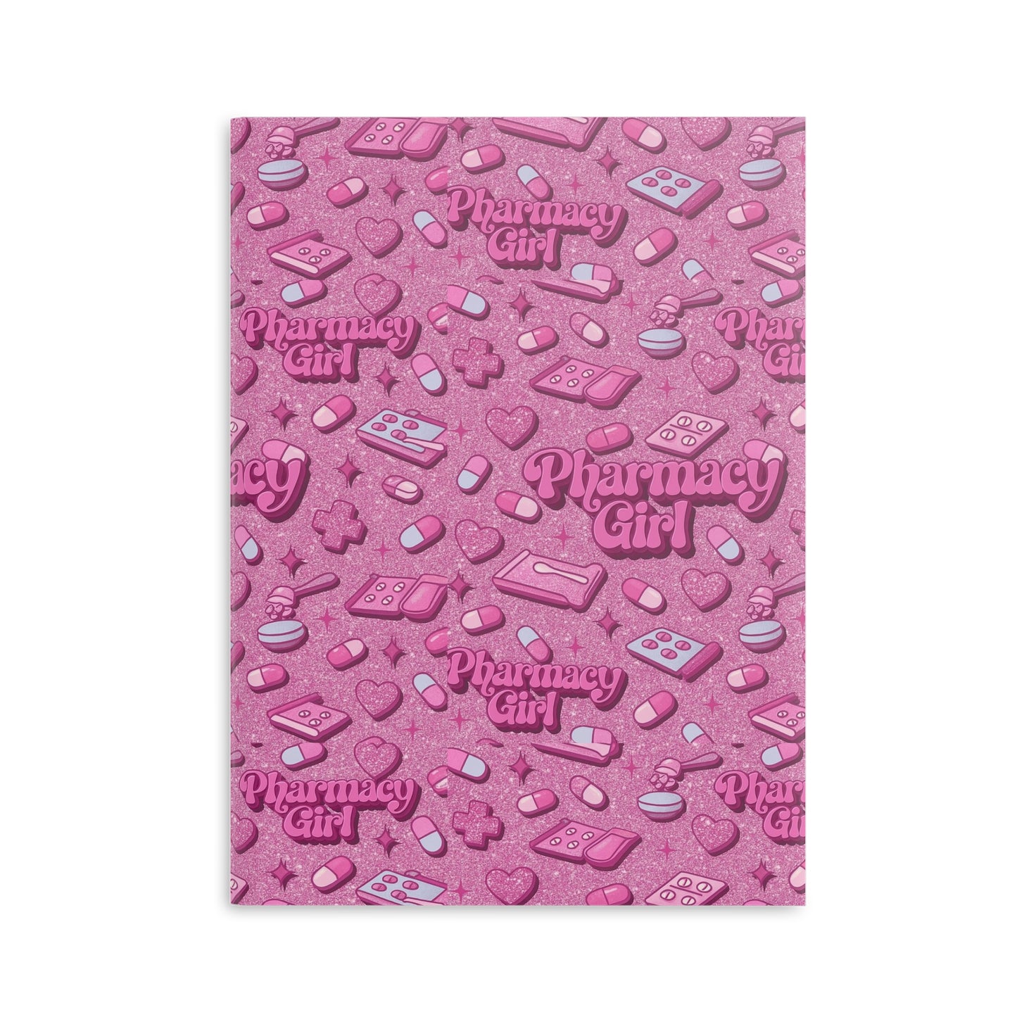 Pharmacy Girl "Pink Script" Hardcover Notebook
