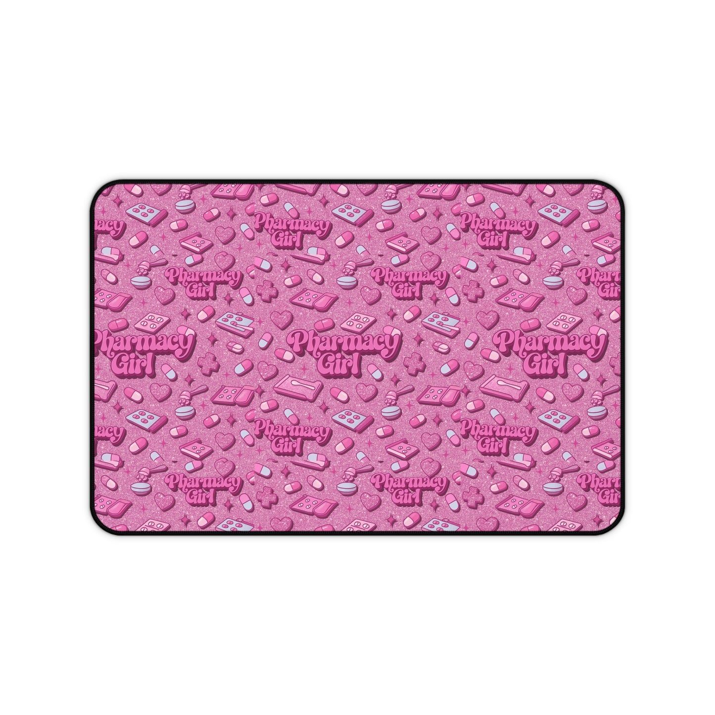 Pharmacy Girl "Pink Script" Desk Mat