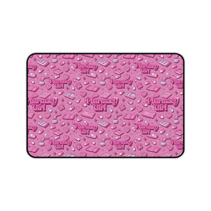 Pharmacy Girl "Pink Script" Desk Mat