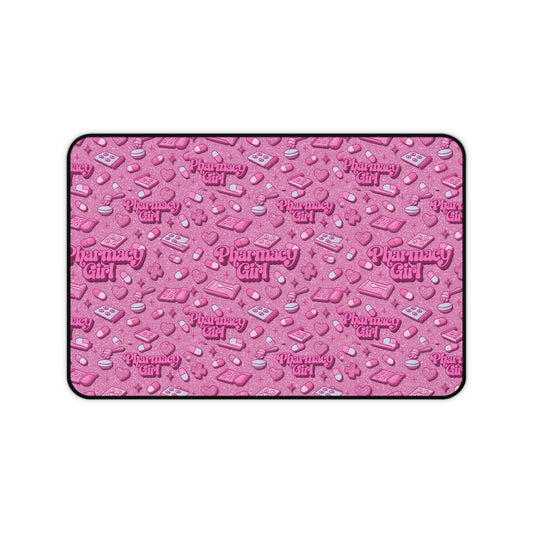 Pharmacy Girl "Pink Script" Desk Mat