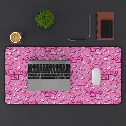 Pharmacy Girl "Pink Script" Desk Mat
