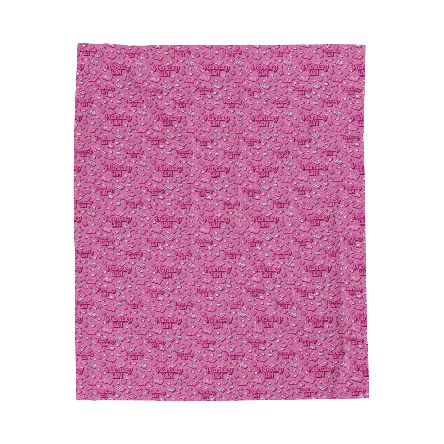 Pharmacy Girl "Pink Script" Blanket
