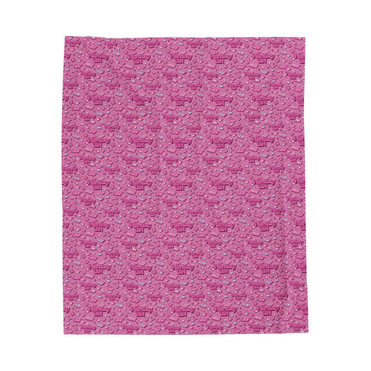 Pharmacy Girl "Pink Script" Blanket