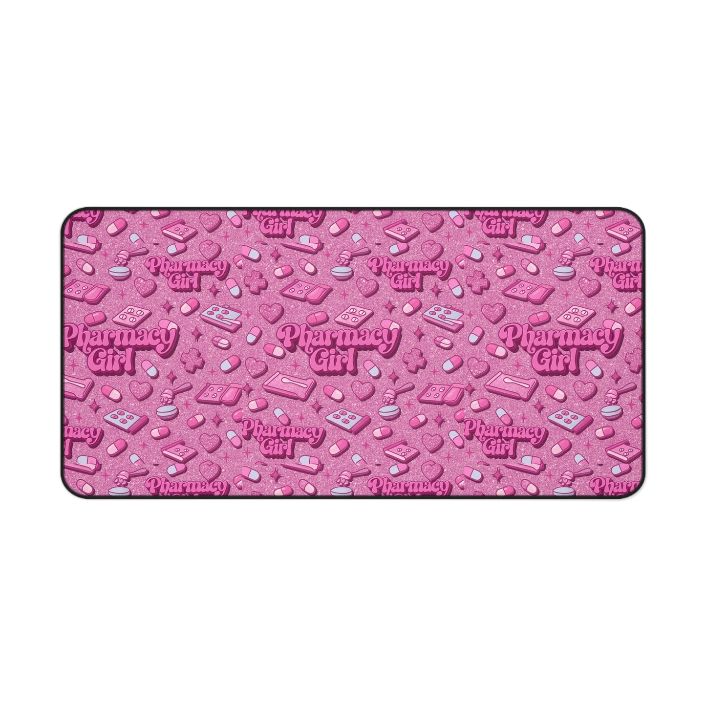 Pharmacy Girl "Pink Script" Desk Mat
