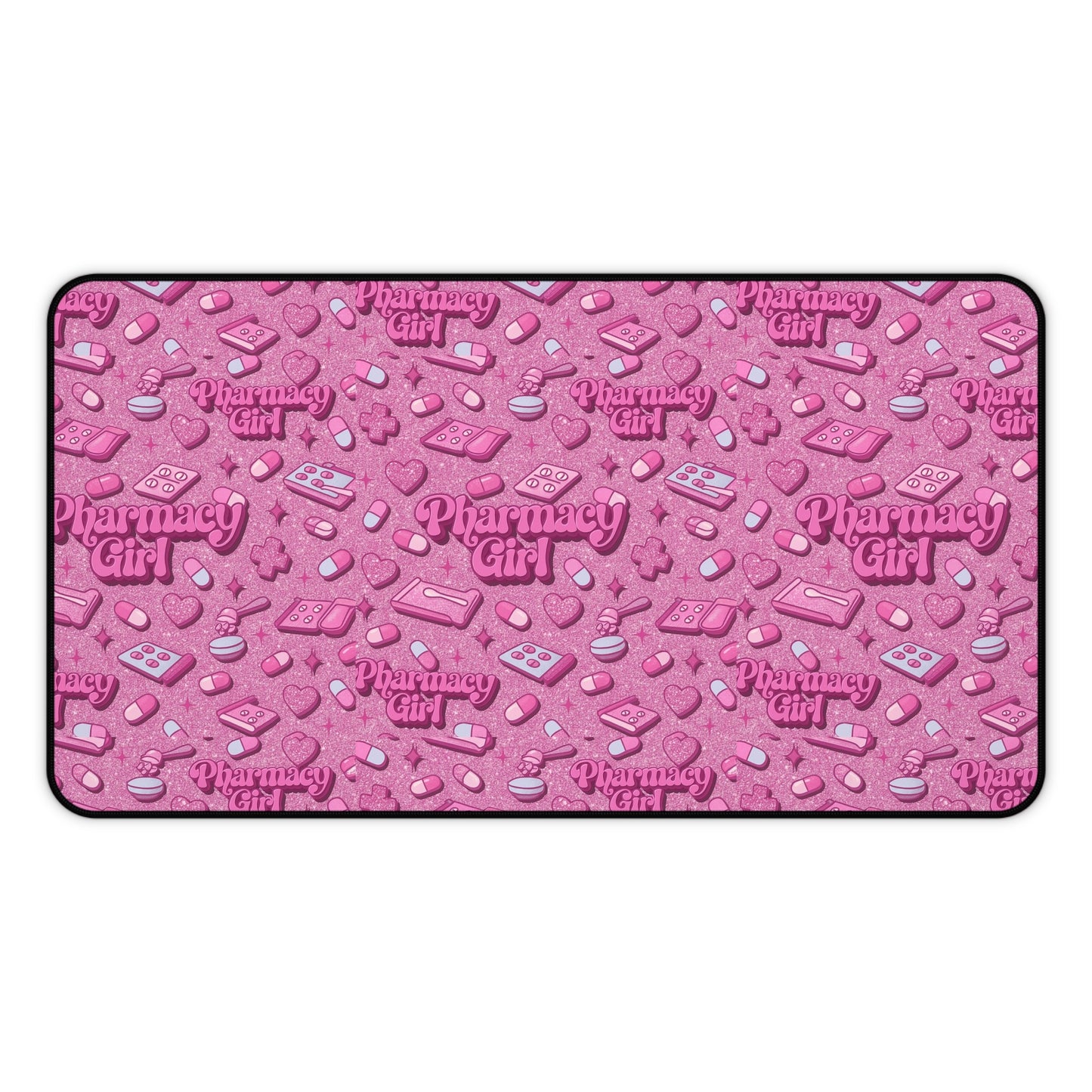 Pharmacy Girl "Pink Script" Desk Mat