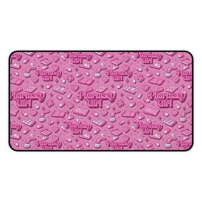 Pharmacy Girl "Pink Script" Desk Mat